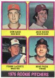 1976 Topps Baseball Cards      597     Don Aase/Jack Kucek/Frank LaCorte/Mike Pazik RC